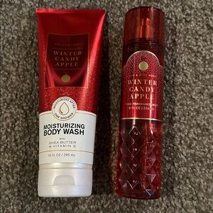 B&BW WINTER CANDY APPLE Moisturizing Body Wash and Fine Fragrance Mist